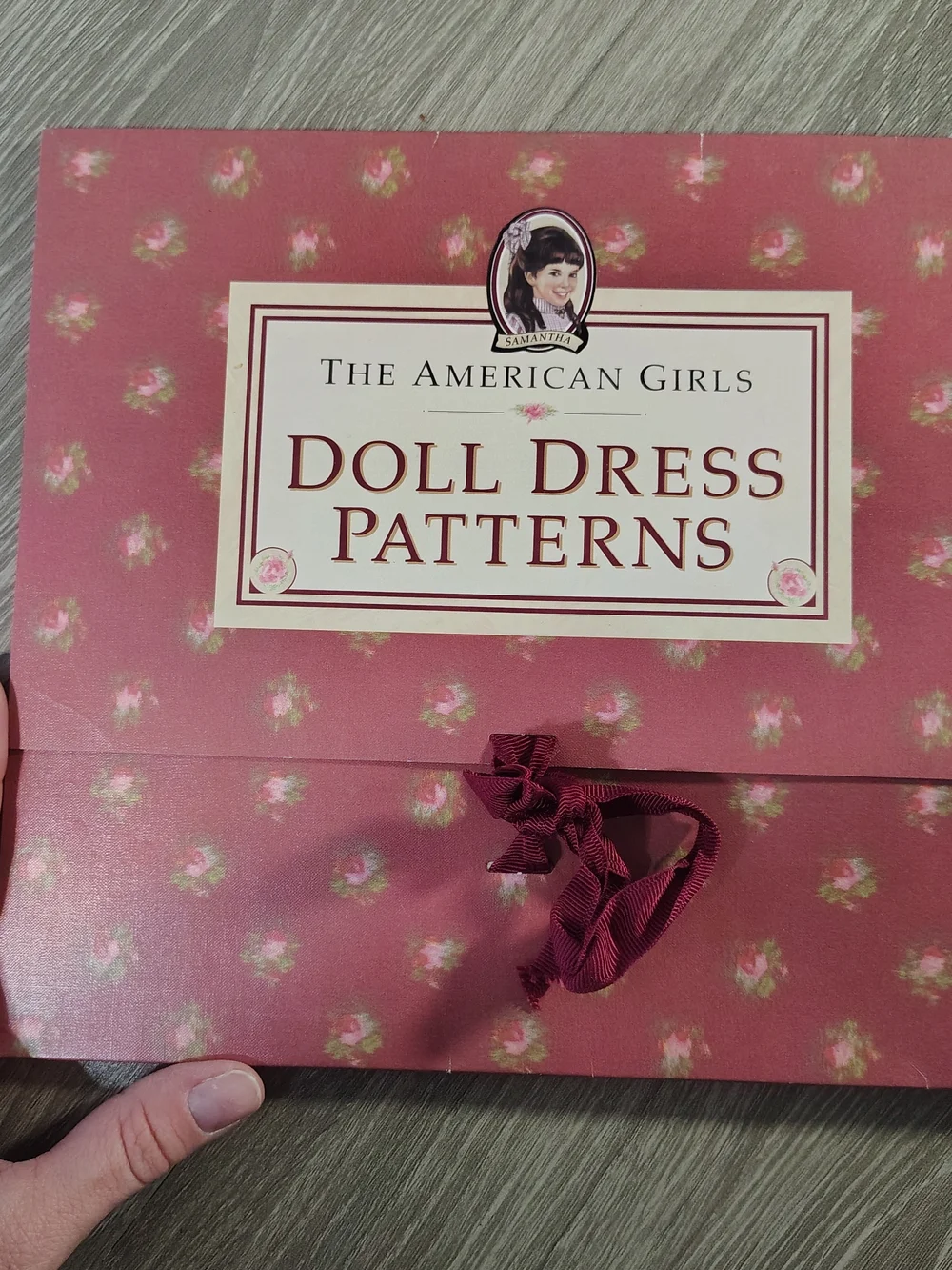 American Girl Floral Pink Doll Dress Pattern Folio